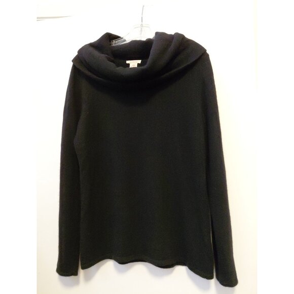 Sundance 100% cashmere Cowl Neck Sweater Large Size Black - Picture 1 of 5